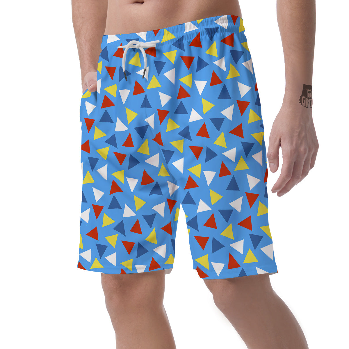 Triangle Autism Awareness Color Print Pattern Men's Shorts-grizzshop
