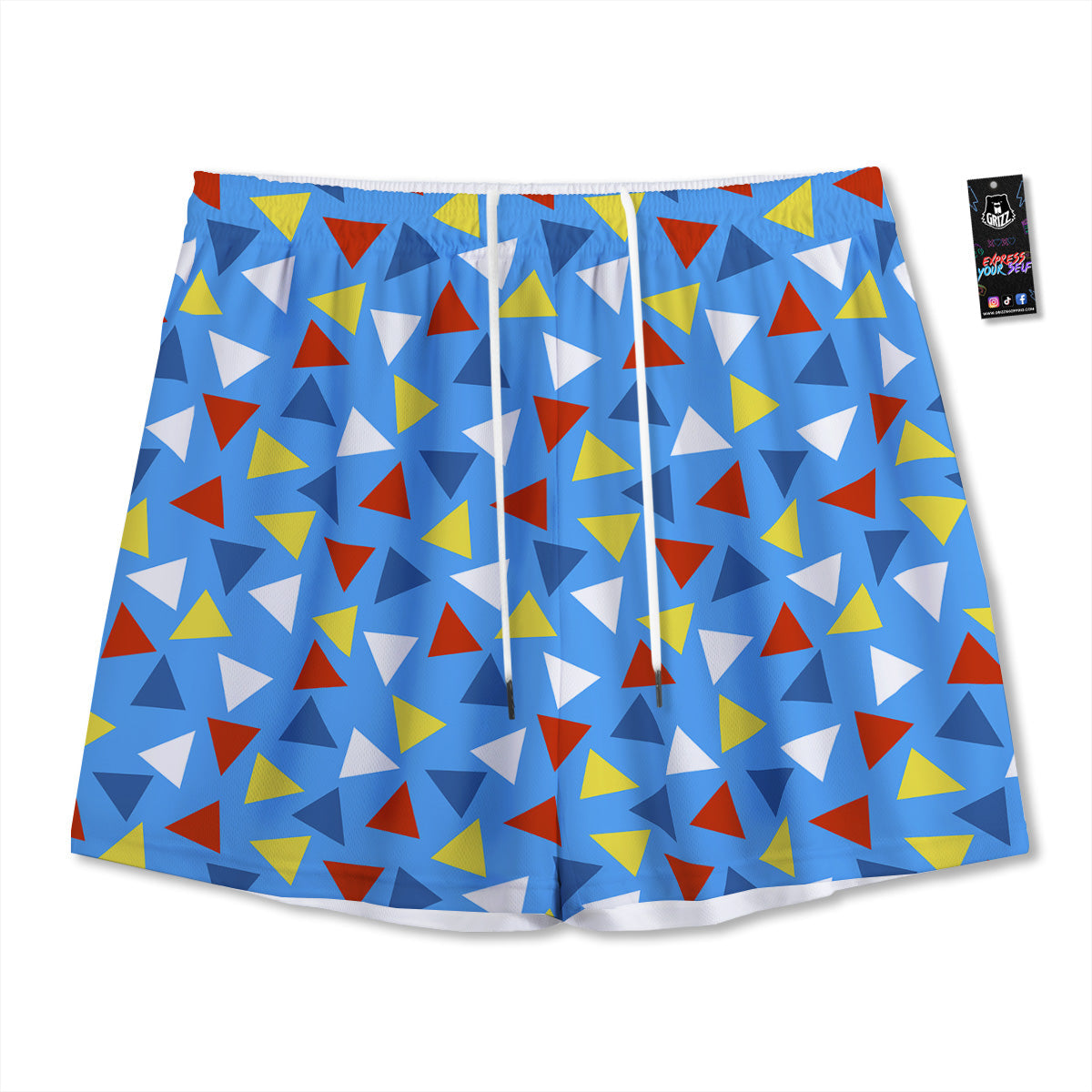 Vegan Cute Print Pattern Mesh Shorts