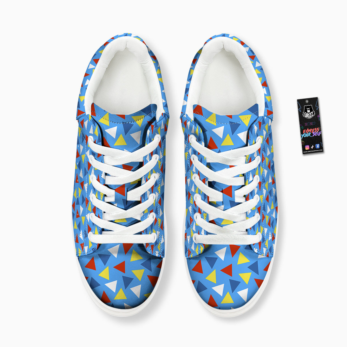 Triangle Autism Awareness Color Print Pattern Platform Shoes-grizzshop
