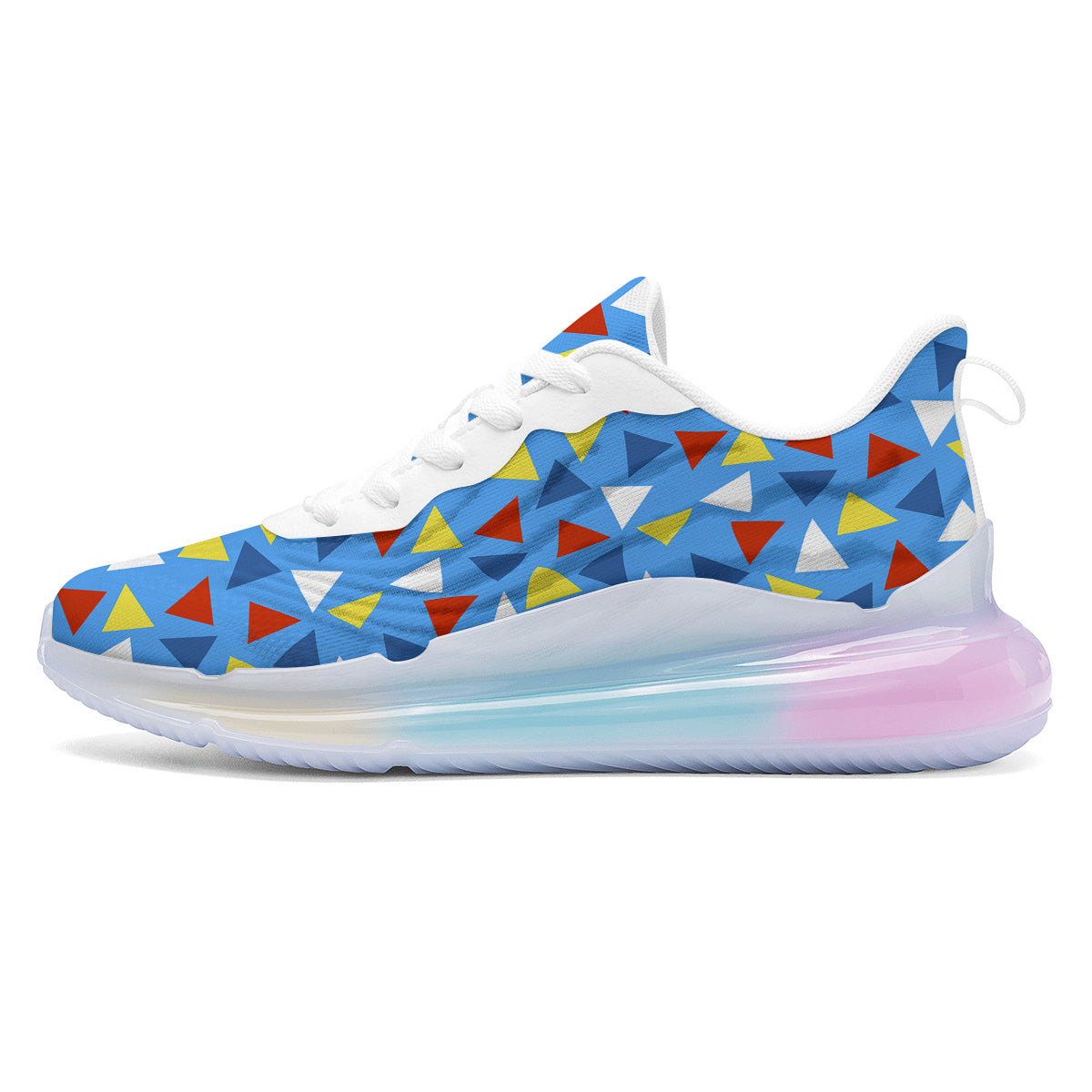 Triangle Autism Awareness Color Print Pattern Running Sneakers-grizzshop