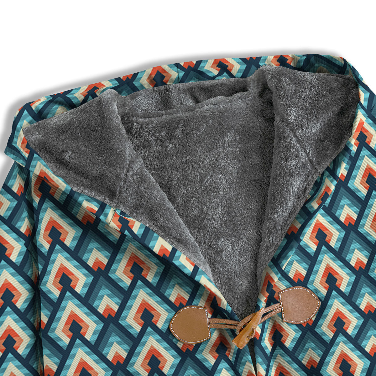 Triangle Blue Geometric Print Pattern Men's Windbreaker Jacket-grizzshop