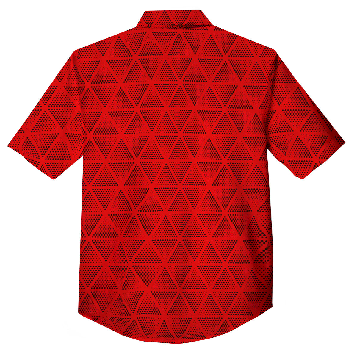 Triangle Dot Geometric Print Pattern Button Up Shirt-grizzshop