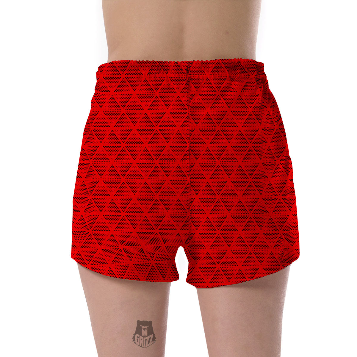 Triangle Dot Geometric Print Pattern Women's Shorts-grizzshop