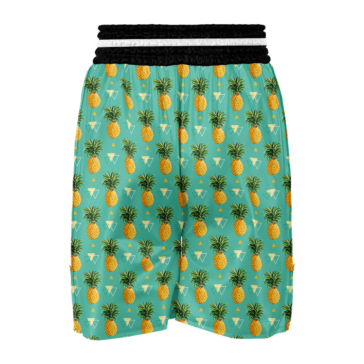 Triangle Pineapple Print Boxing Shorts-grizzshop