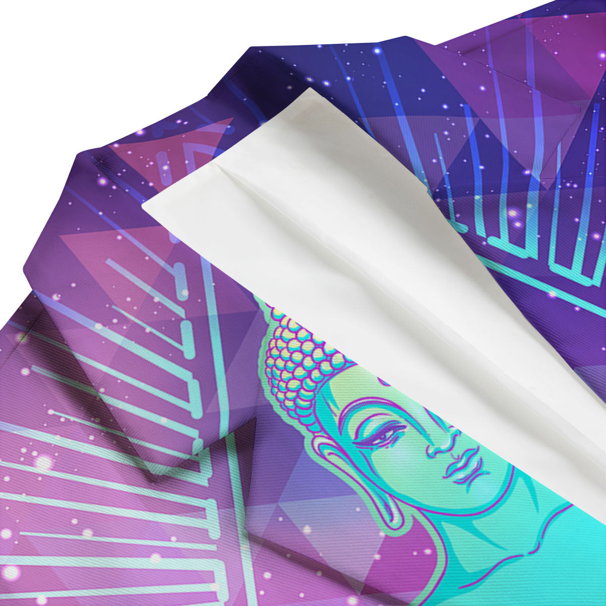 Triangle Psychedelic Buddha.jpg Men's Blazer-grizzshop