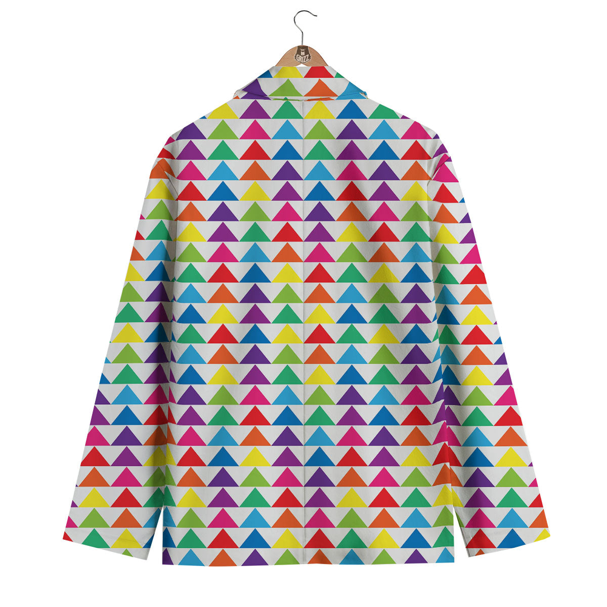 Triangles Rainbow Print Pattern Men's Blazer-grizzshop