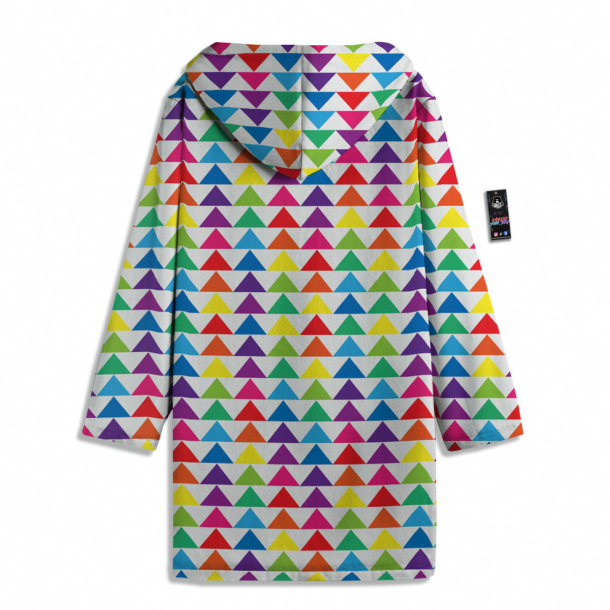 Triangles Rainbow Print Pattern Men's Windbreaker Jacket-grizzshop