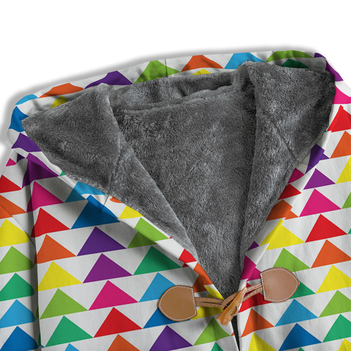 Triangles Rainbow Print Pattern Men's Windbreaker Jacket-grizzshop