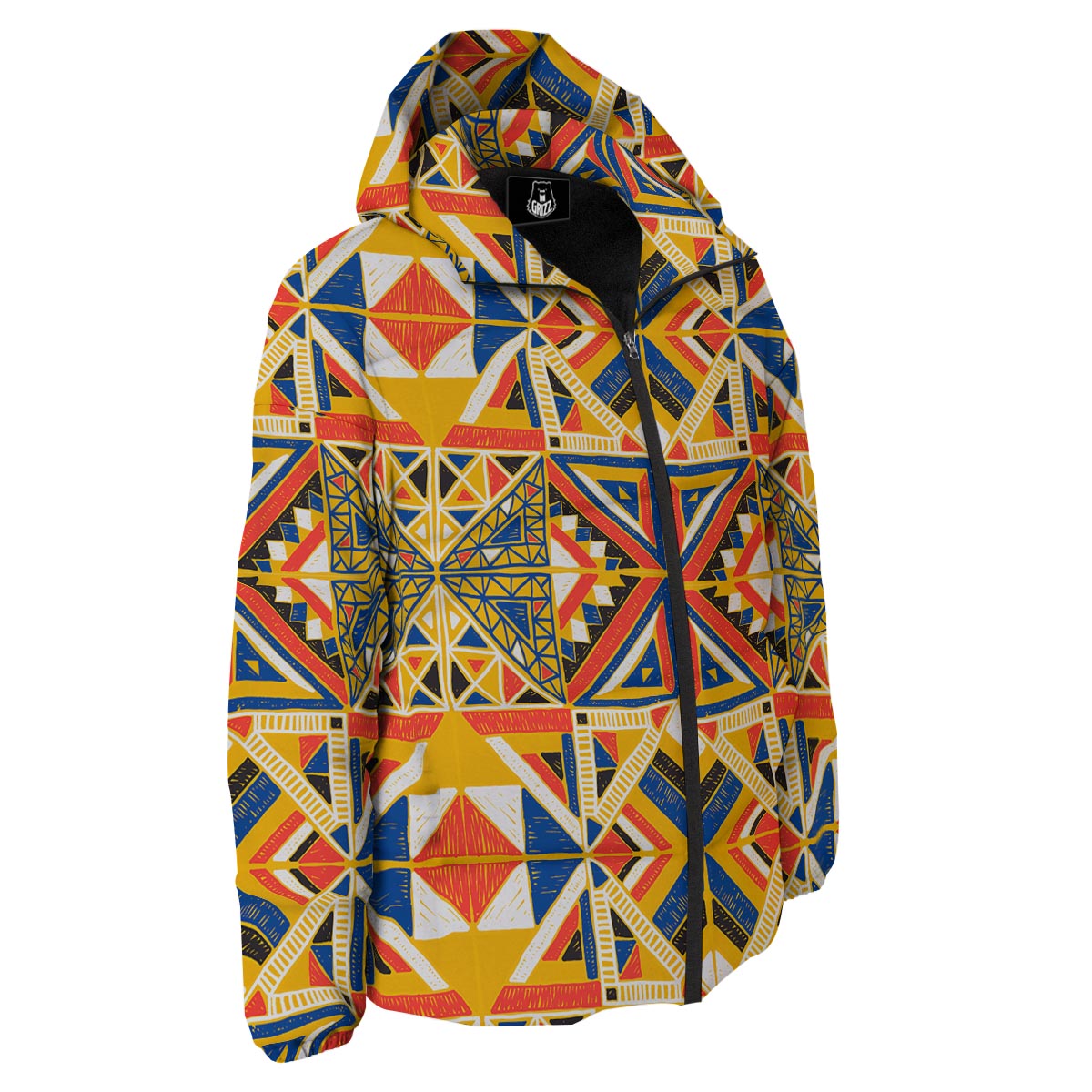 Tribal African Ethnic Sunset Print Pattern Down Jacket-grizzshop
