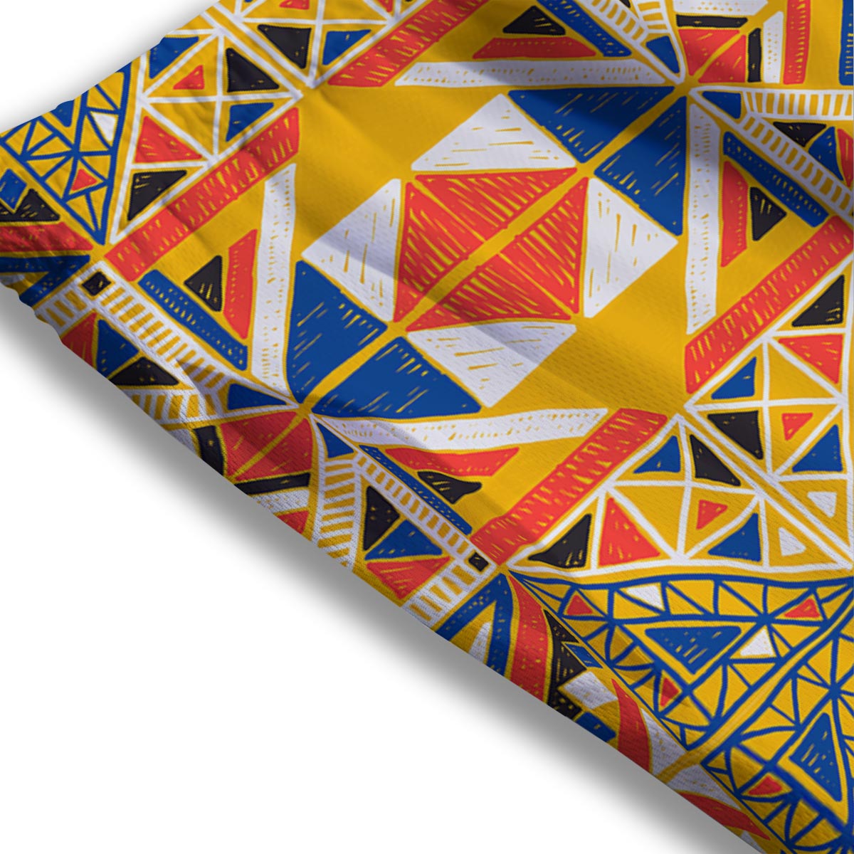 Tribal African Ethnic Sunset Print Pattern Mesh Shorts