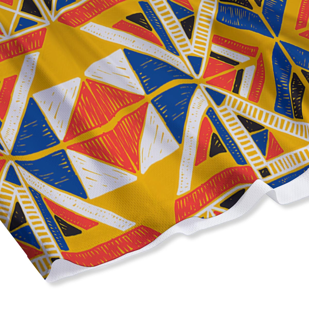 Tribal African Ethnic Sunset Print Pattern Mesh Shorts