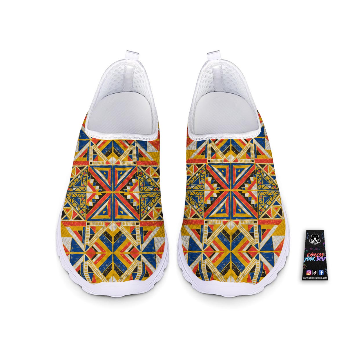 Tribal African Ethnic Sunset Print Pattern Nurse Shoes-grizzshop