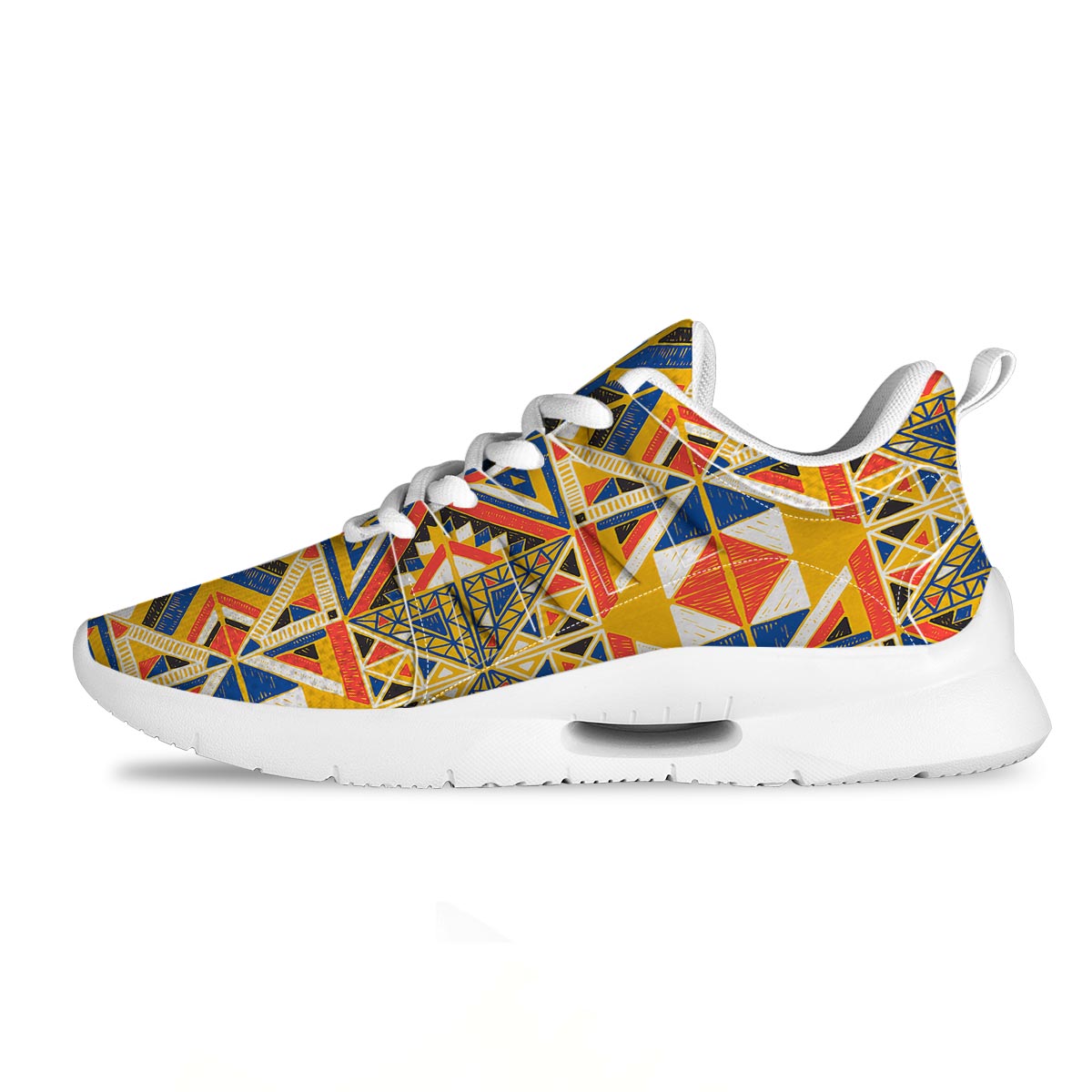 Tribal African Ethnic Sunset Print Pattern Tennis Shoes-grizzshop