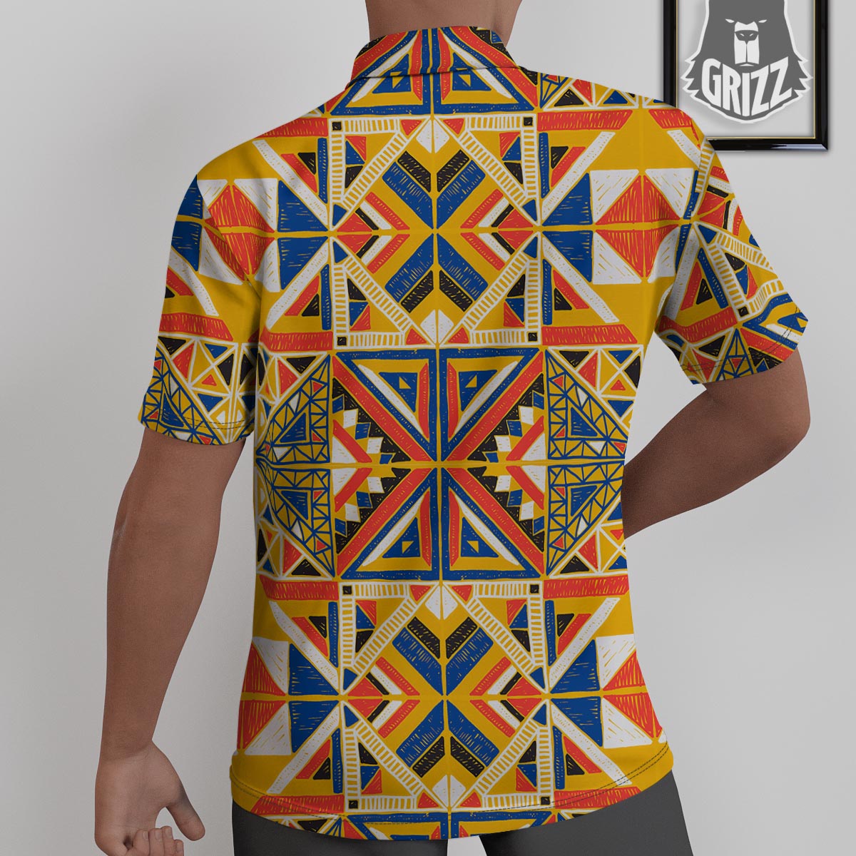 Tribal African Ethnic Sunset Print Pattern Untucked Shirts-grizzshop