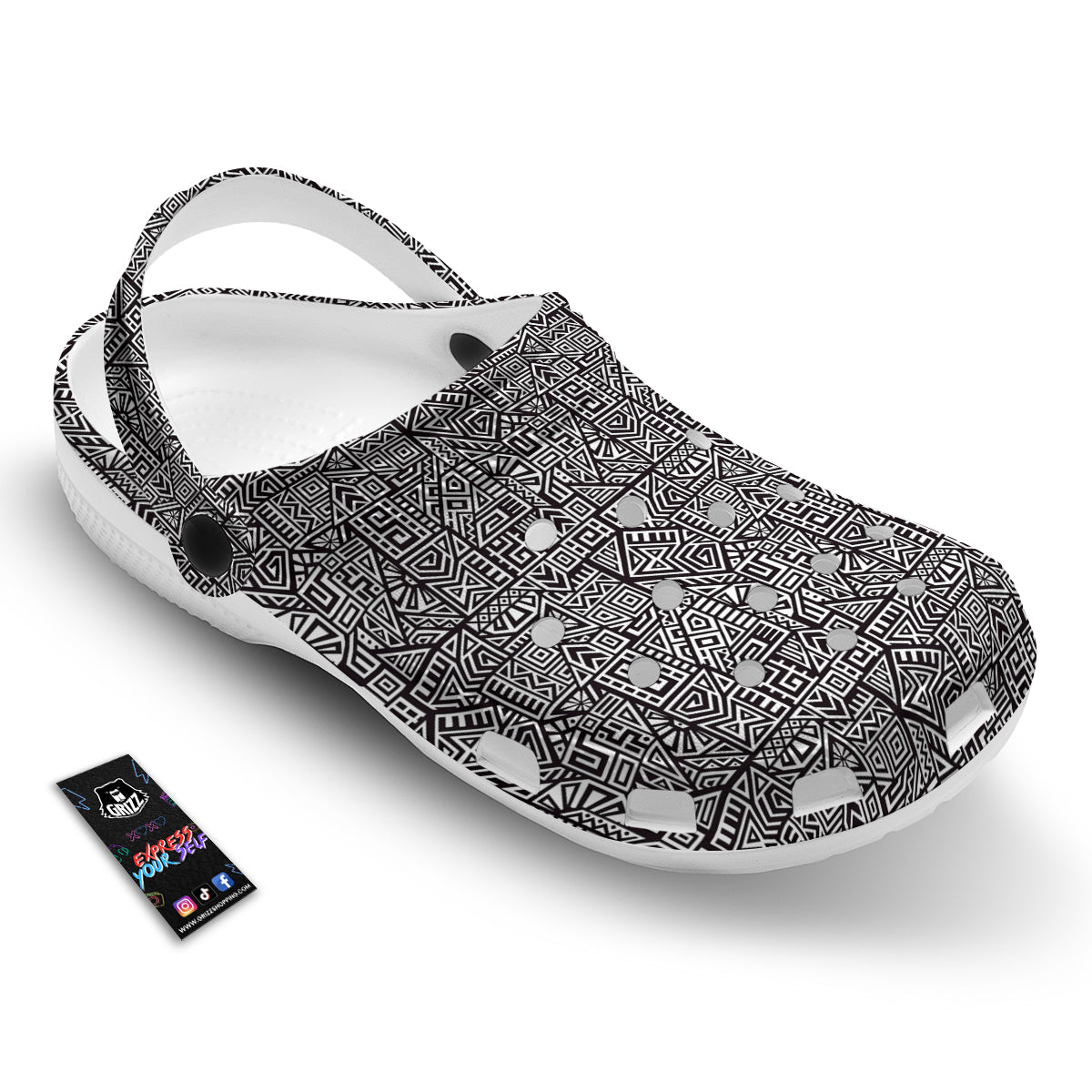 Tribal Ancient Aztec Print Pattern Clog-grizzshop