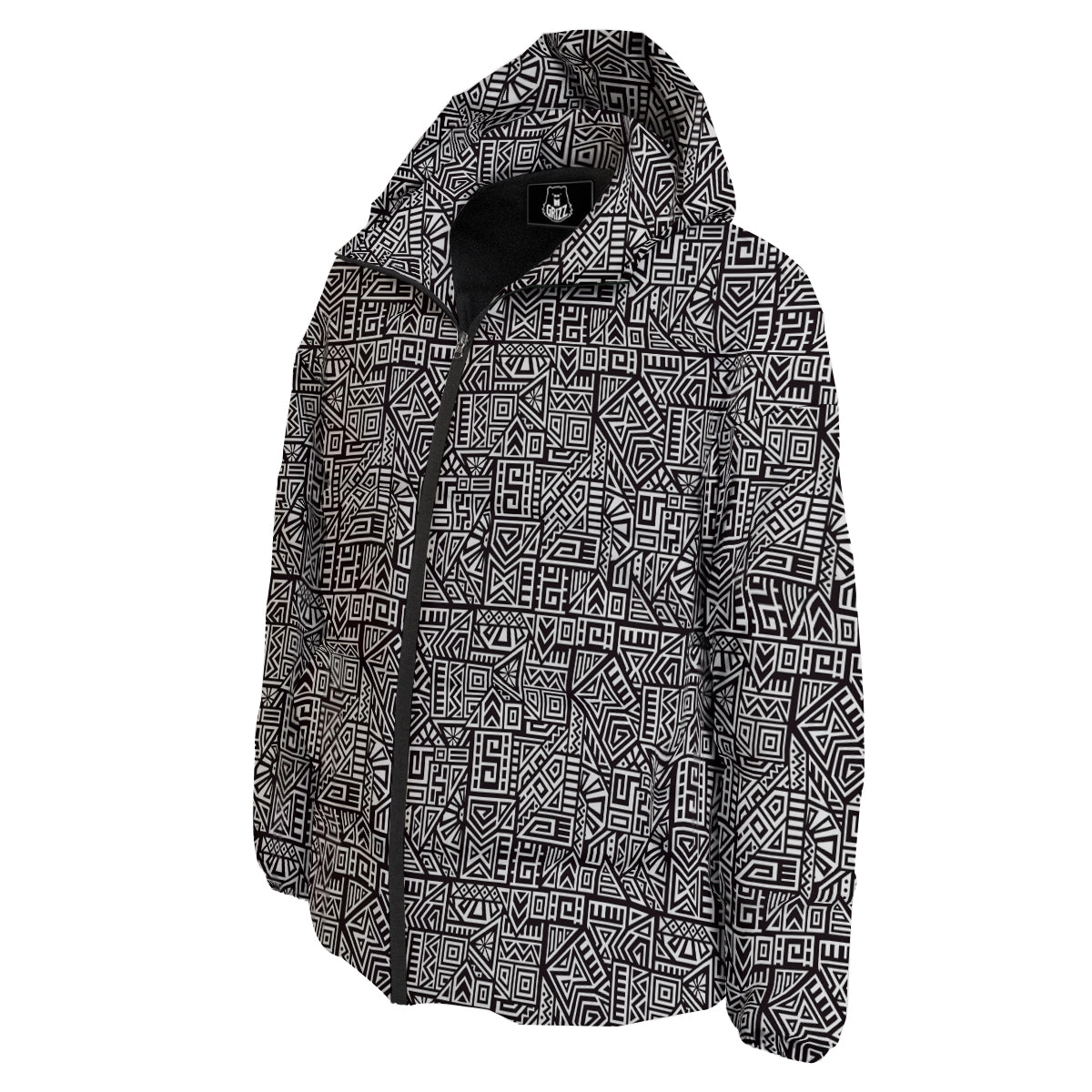 Tribal Ancient Aztec Print Pattern Down Jacket-grizzshop