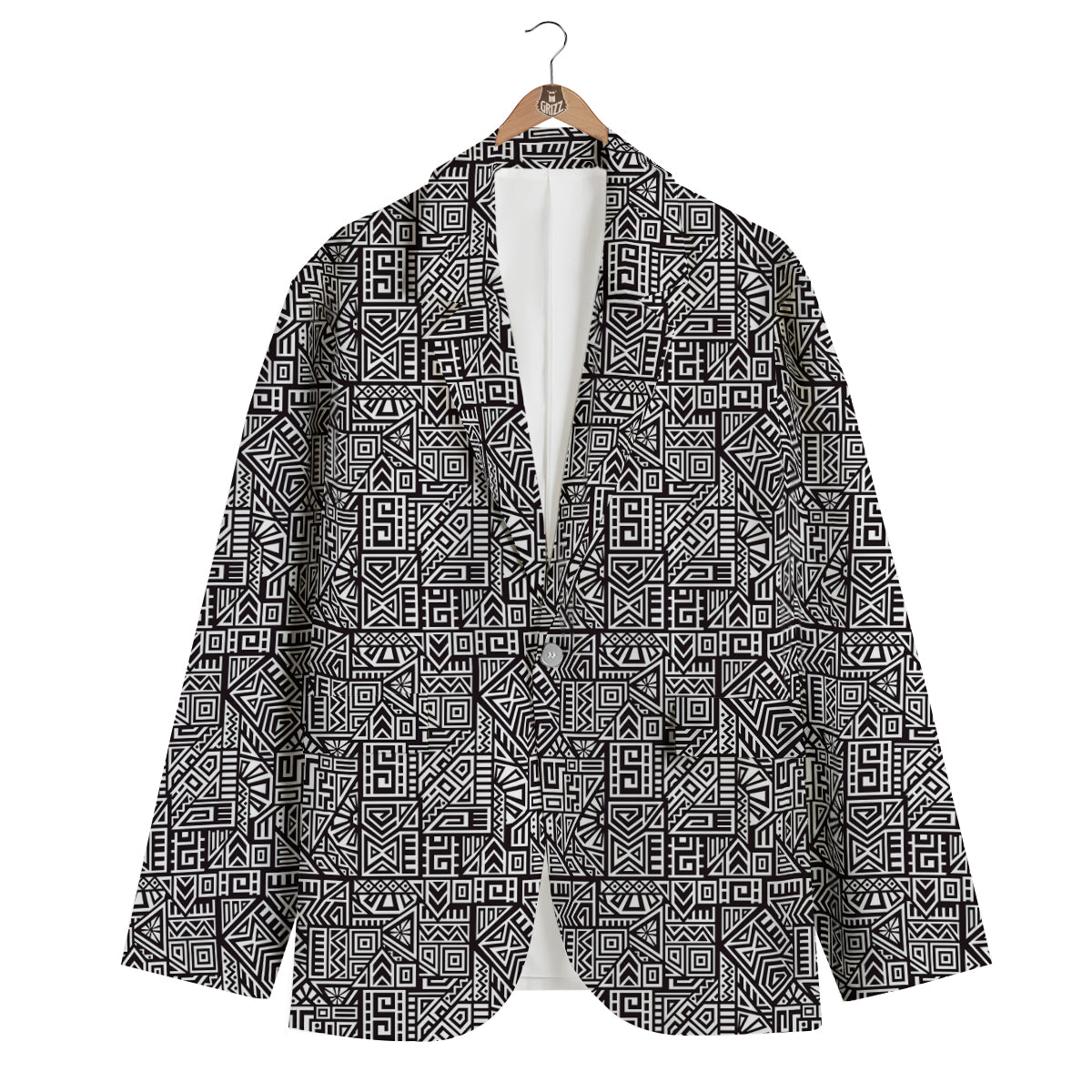 Tribal Ancient Aztec Print Pattern Men's Blazer-grizzshop