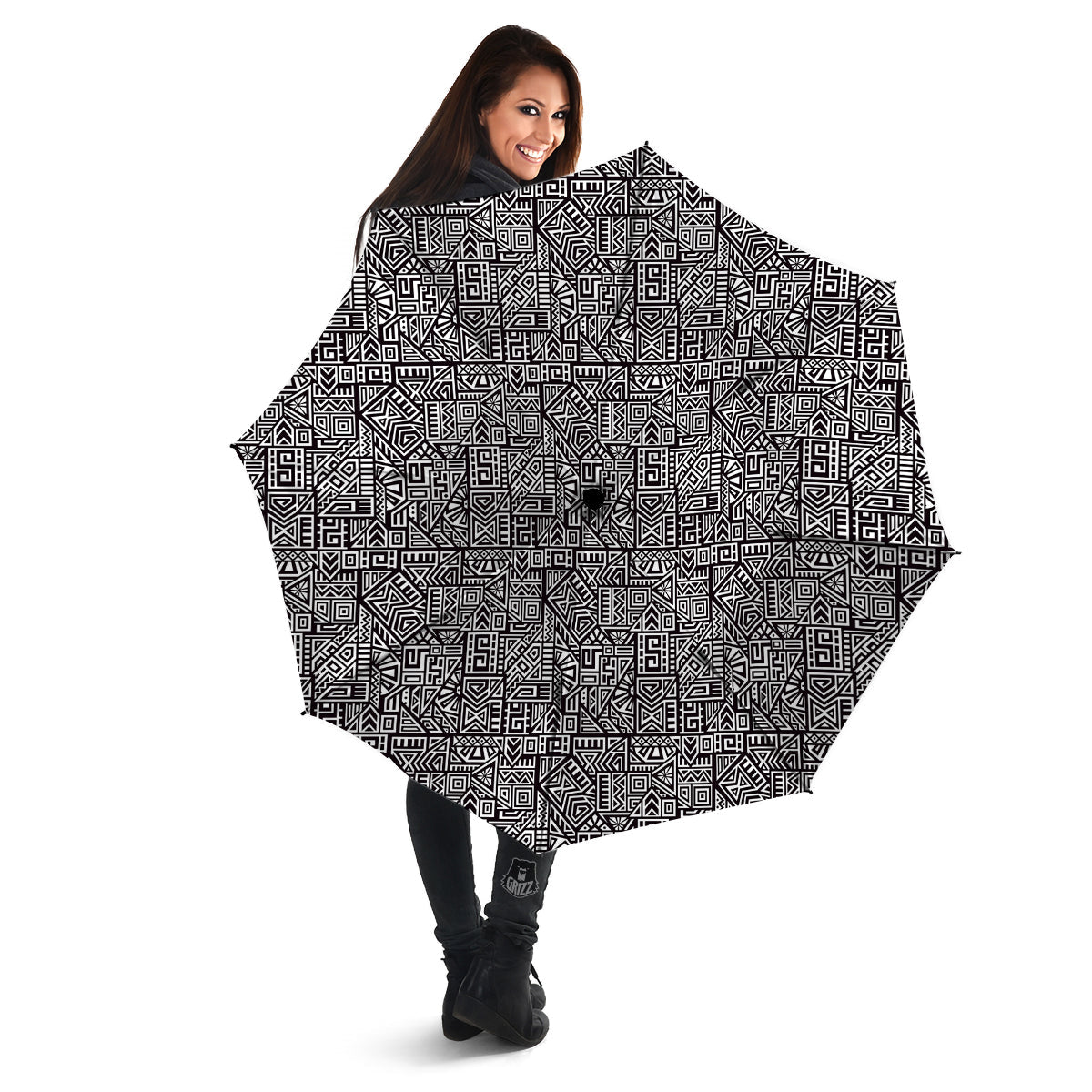 Tribal Ancient Aztec Print Pattern Umbrella-grizzshop