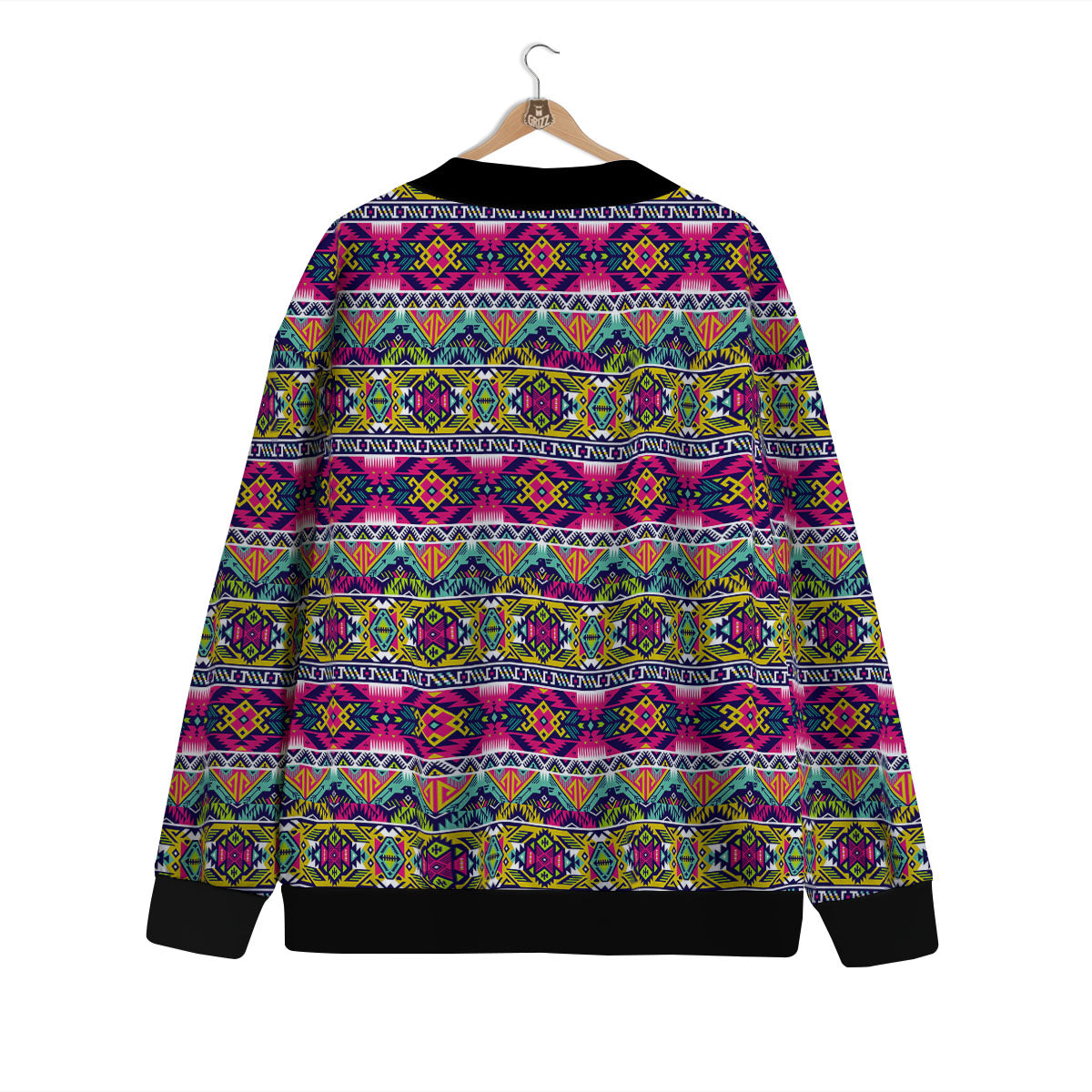 Tribal Aztec Colorful Print Pattern Cardigan-grizzshop