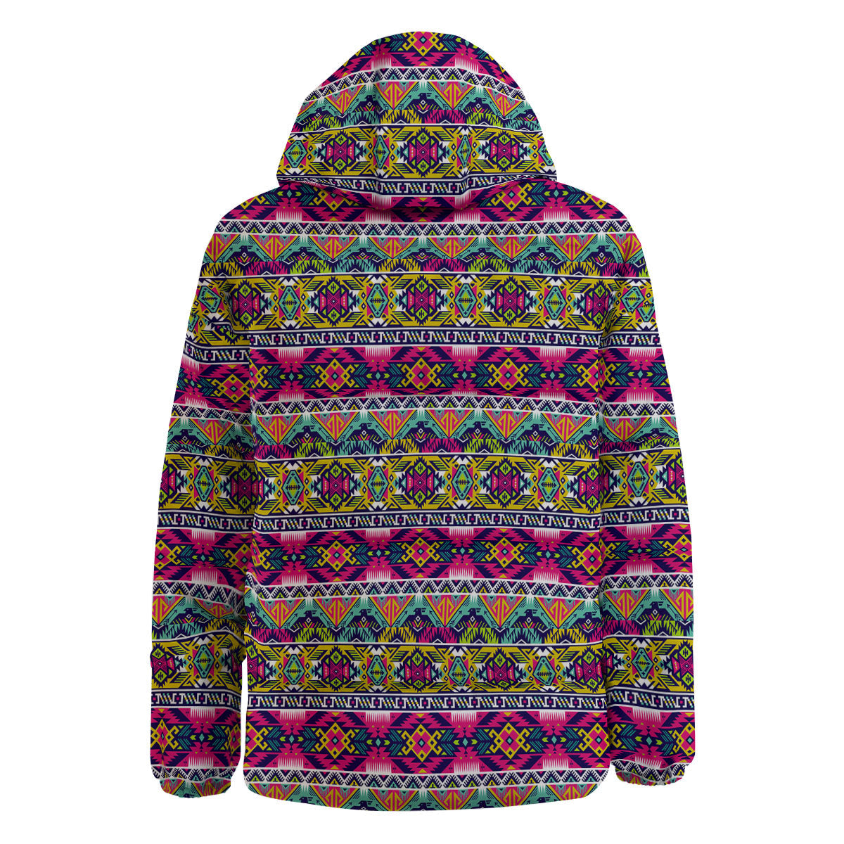Tribal Aztec Colorful Print Pattern Down Jacket-grizzshop