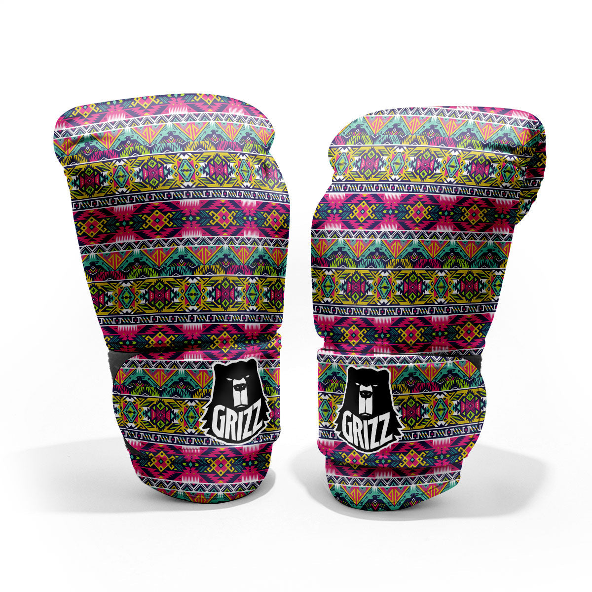 Tribal Aztec Colorful Print Pattern Pro Boxing Glove