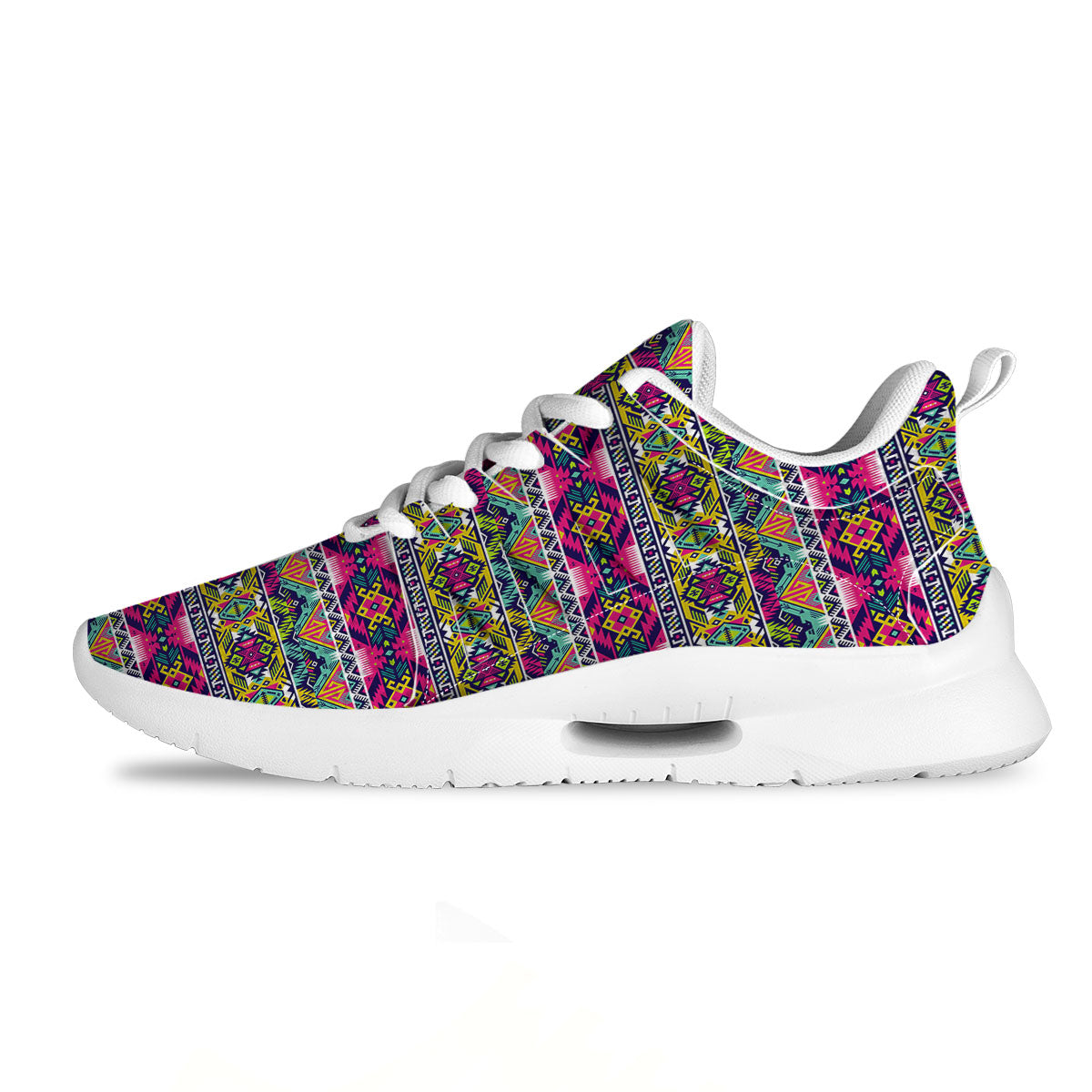 Tribal Aztec Colorful Print Pattern Tennis Shoes-grizzshop