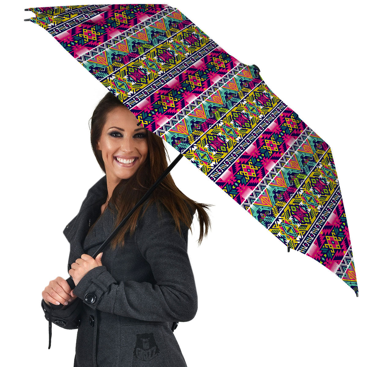 Tribal Aztec Colorful Print Pattern Umbrella-grizzshop