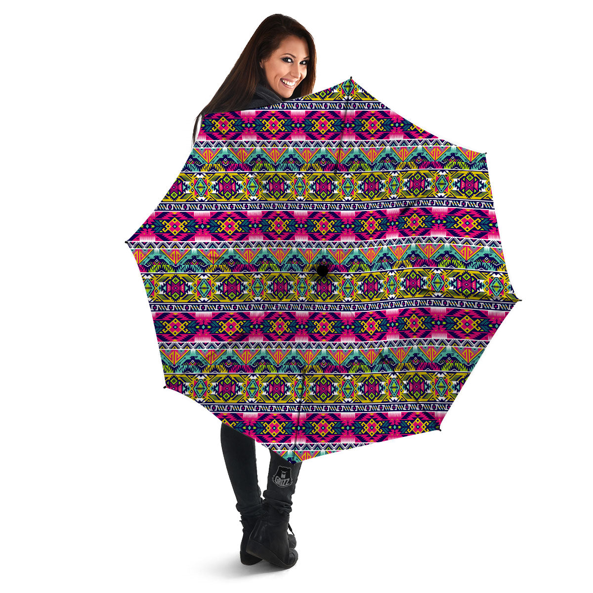 Tribal Aztec Colorful Print Pattern Umbrella-grizzshop