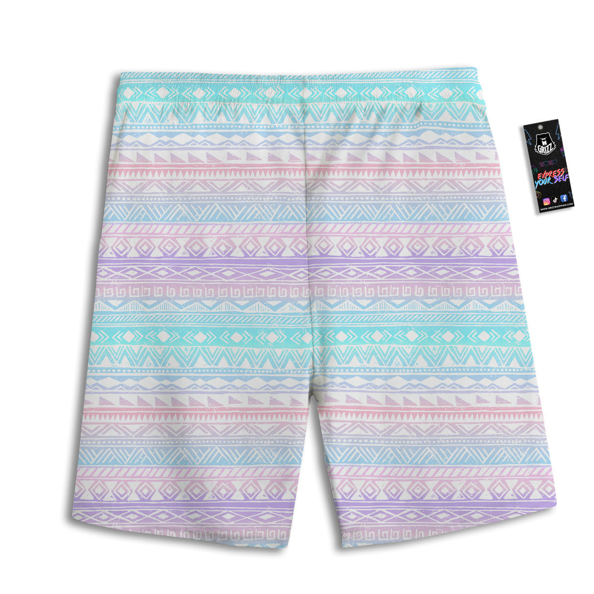 Tribal Aztec Pastel Print Pattern Men's Athletic Shorts