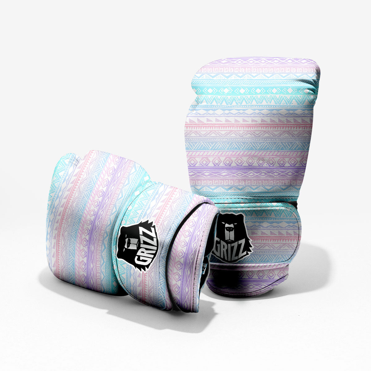 Tribal Aztec Pastel Print Pattern Pro Boxing Glove