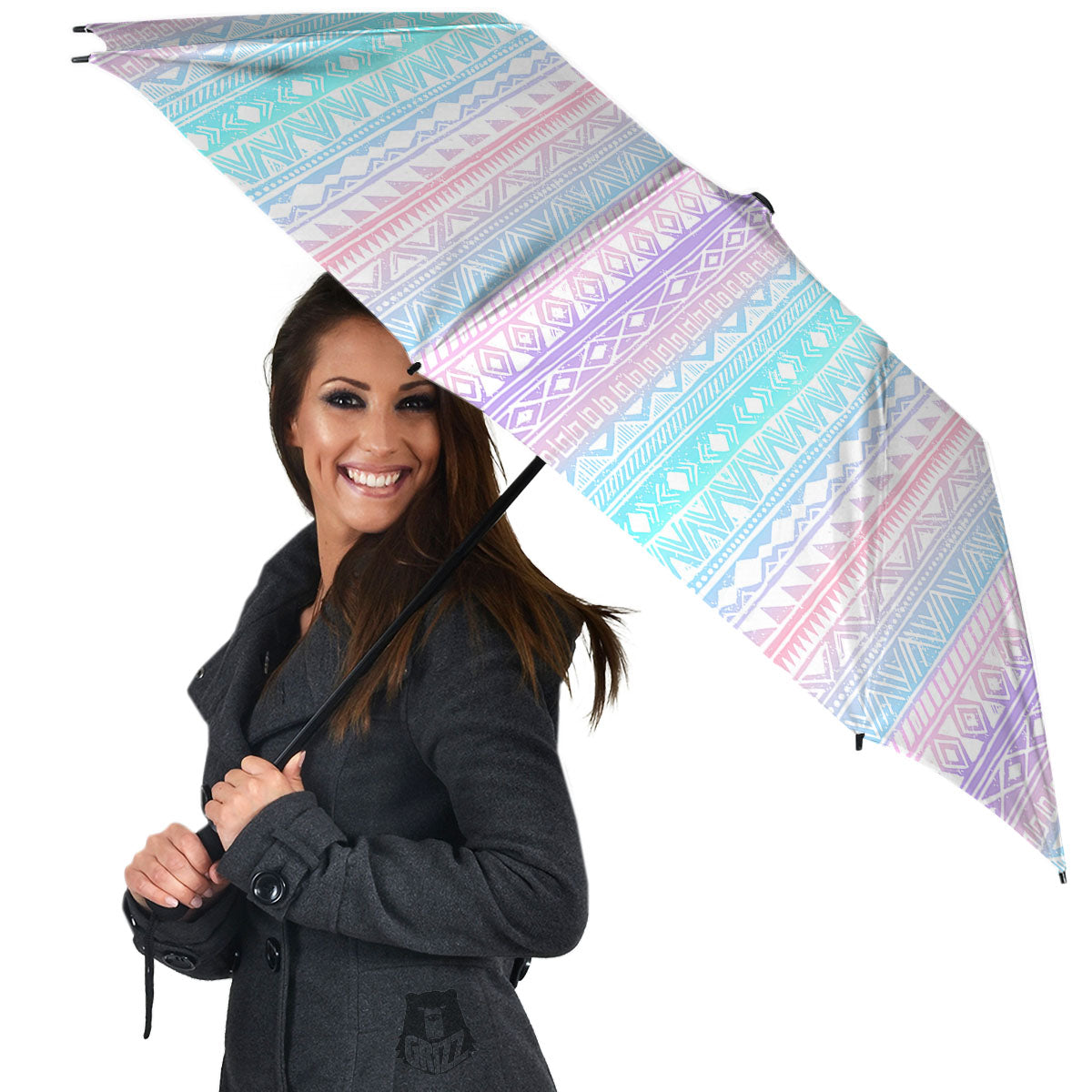 Tribal Aztec Pastel Print Pattern Umbrella-grizzshop