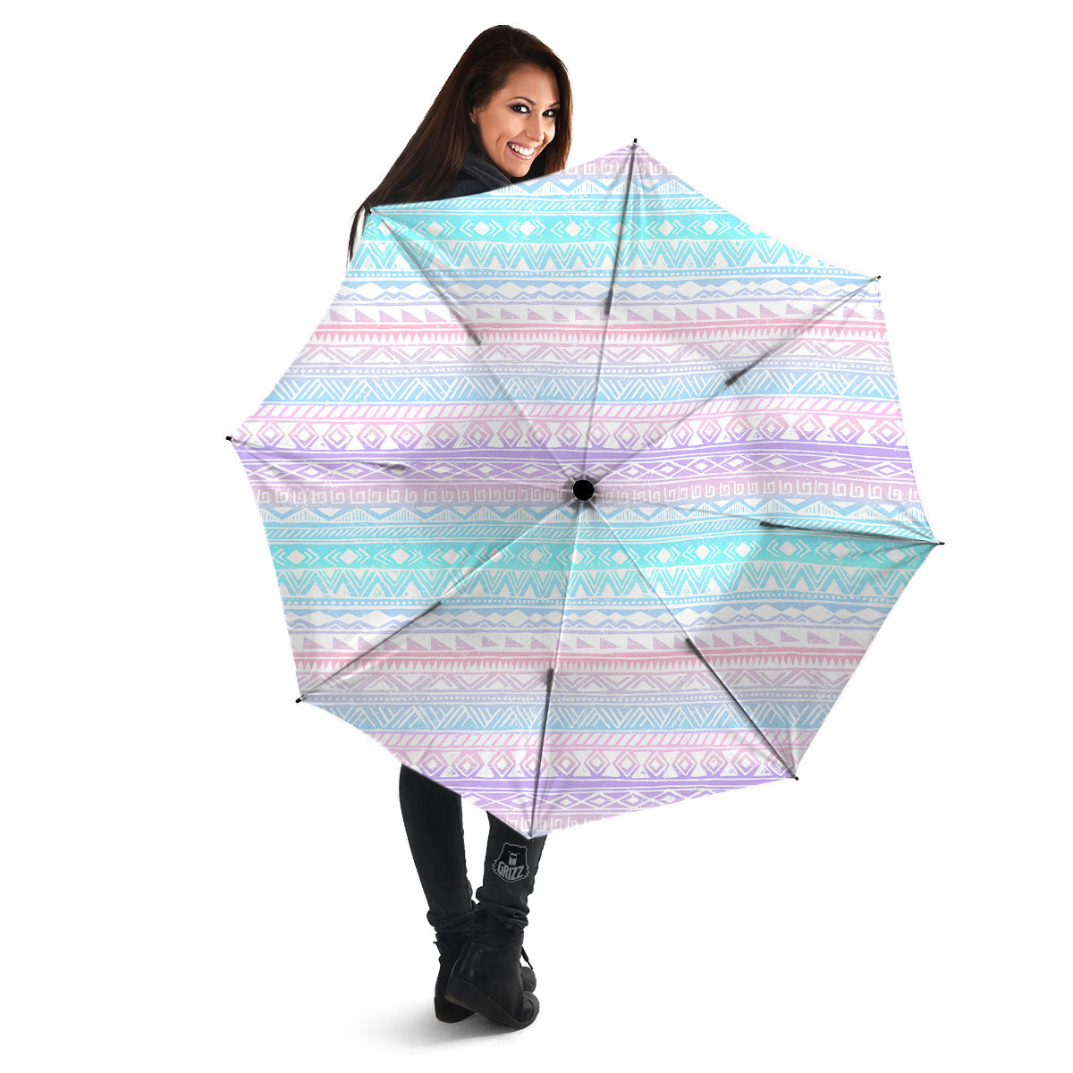 Tribal Aztec Pastel Print Pattern Umbrella-grizzshop