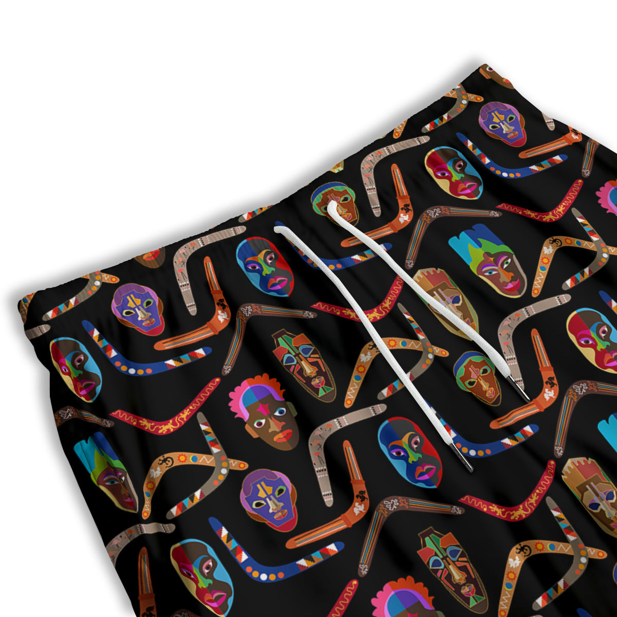 Tribal Boomerangs Print Pattern Men's Athletic Shorts
