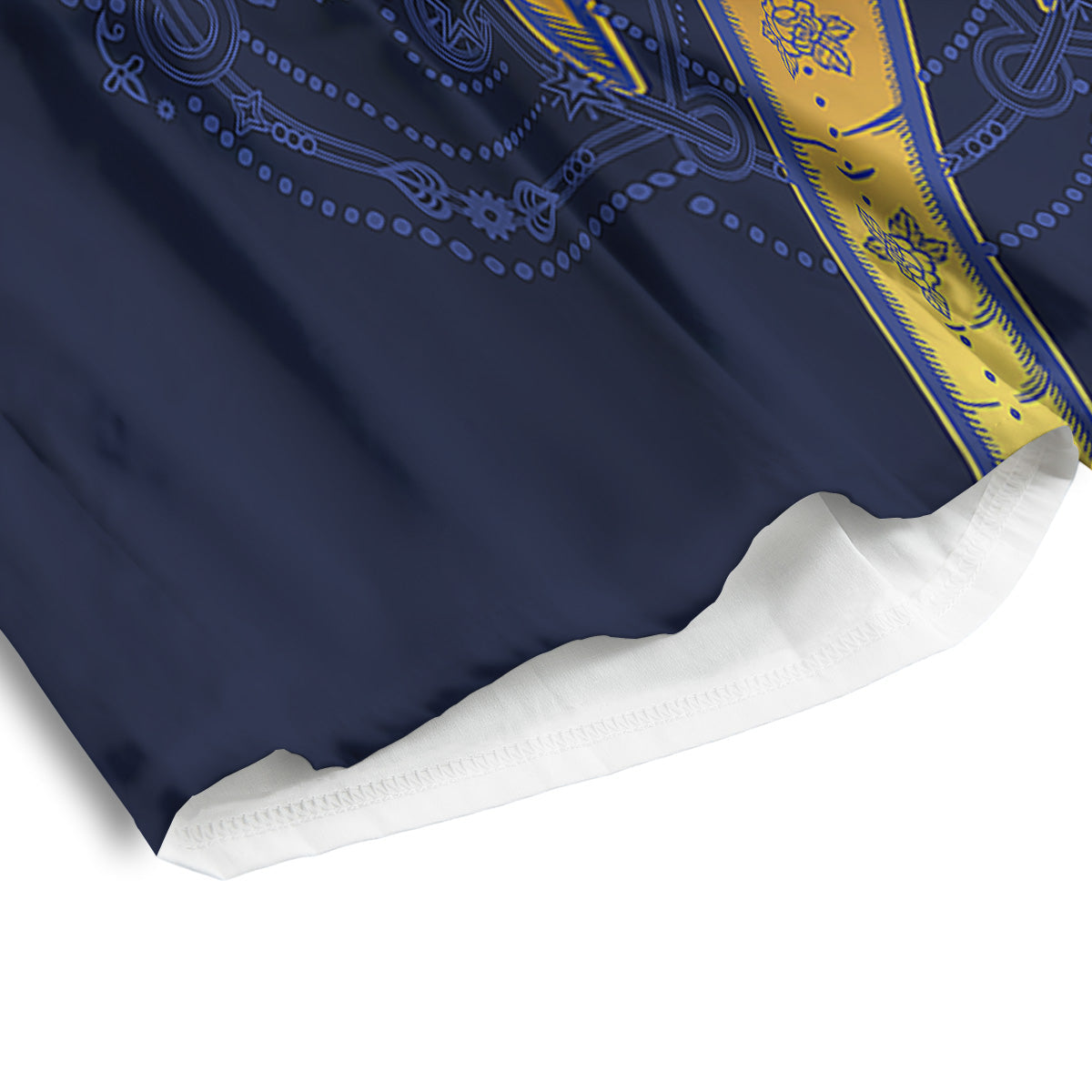 Tribal Elephant Gold And Blue Print Men's Athletic Shorts