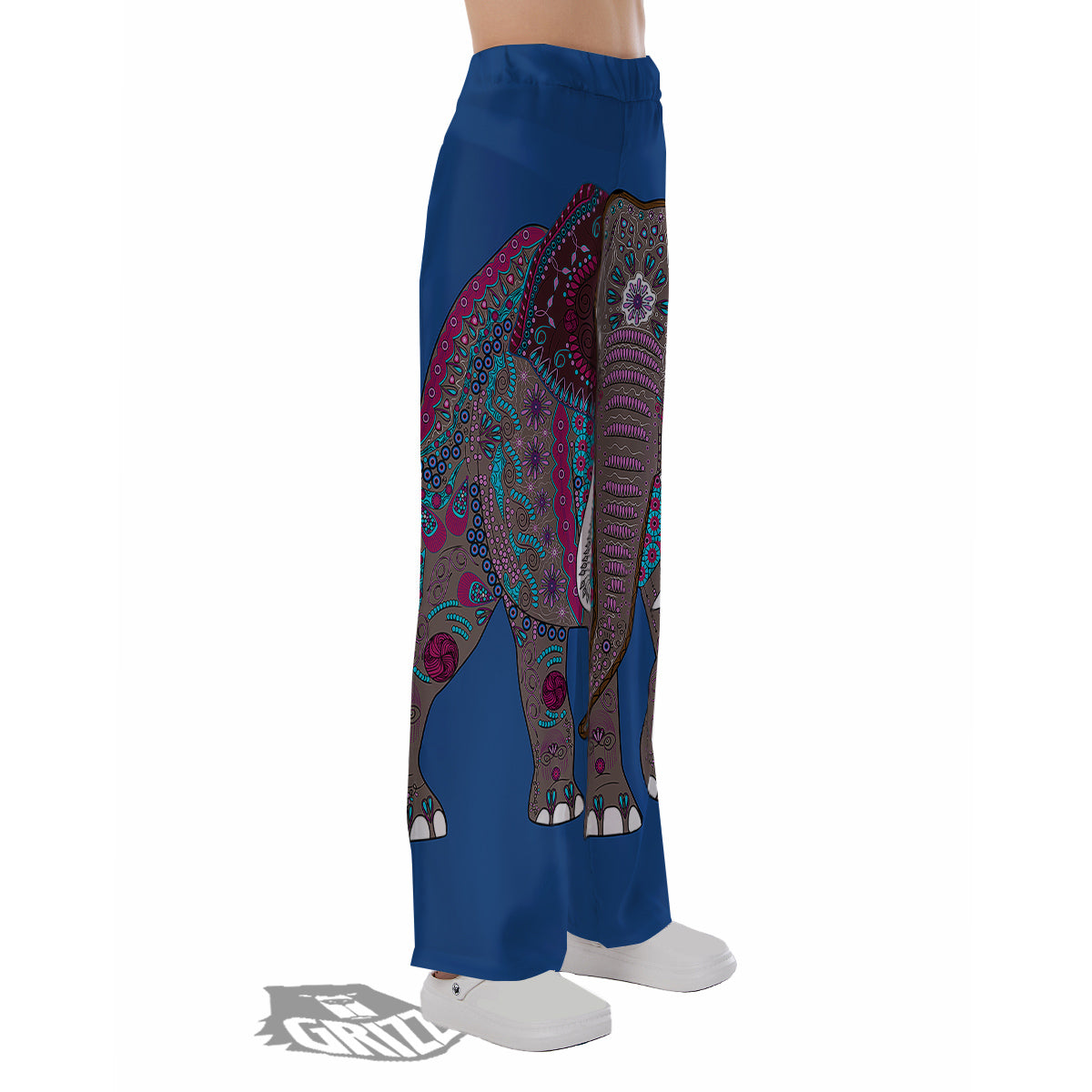 Tribal Elephant Indian Cute Print Pajama Pants-grizzshop