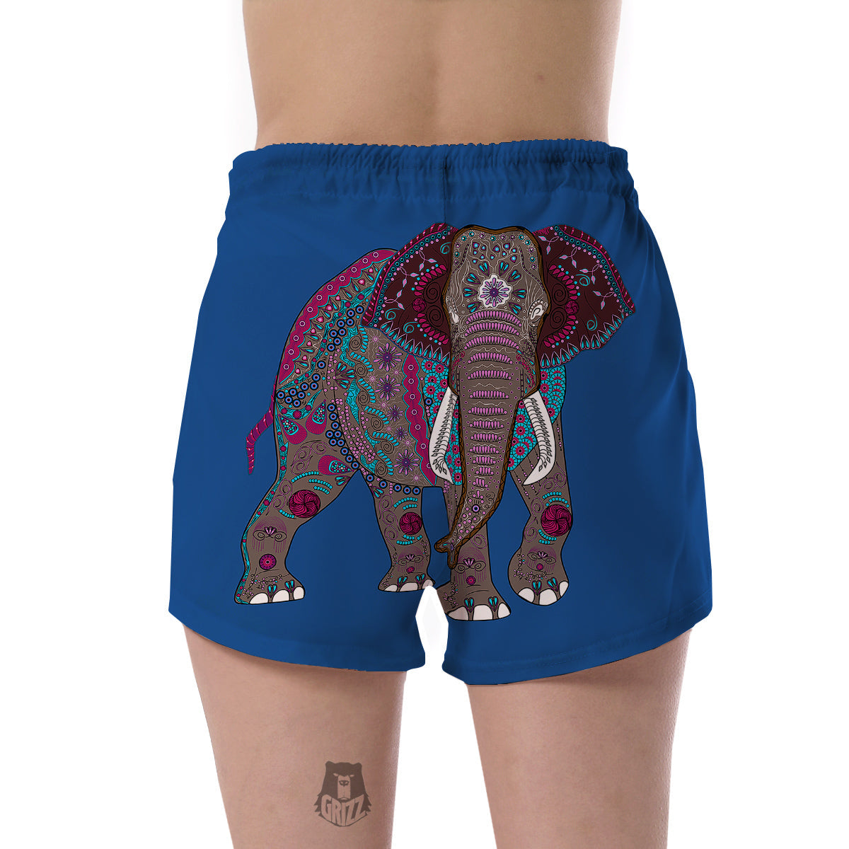 Tribal Elephant Indian Cute Print Women's Shorts-grizzshop