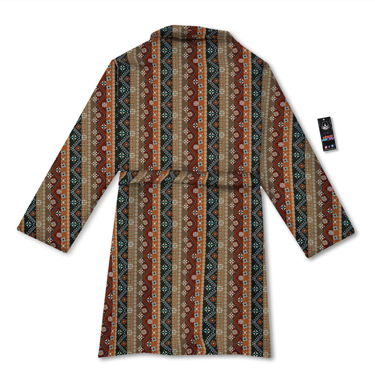 Tribal Ethnic Boho Print Pattern Bathrobe-grizzshop