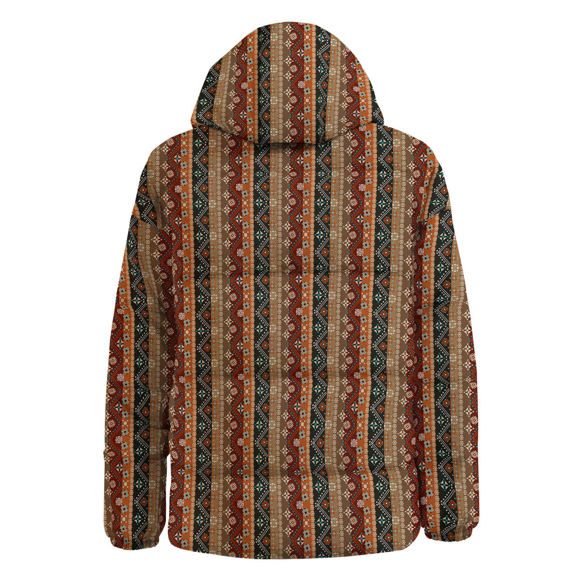 Tribal Ethnic Boho Print Pattern Down Jacket-grizzshop
