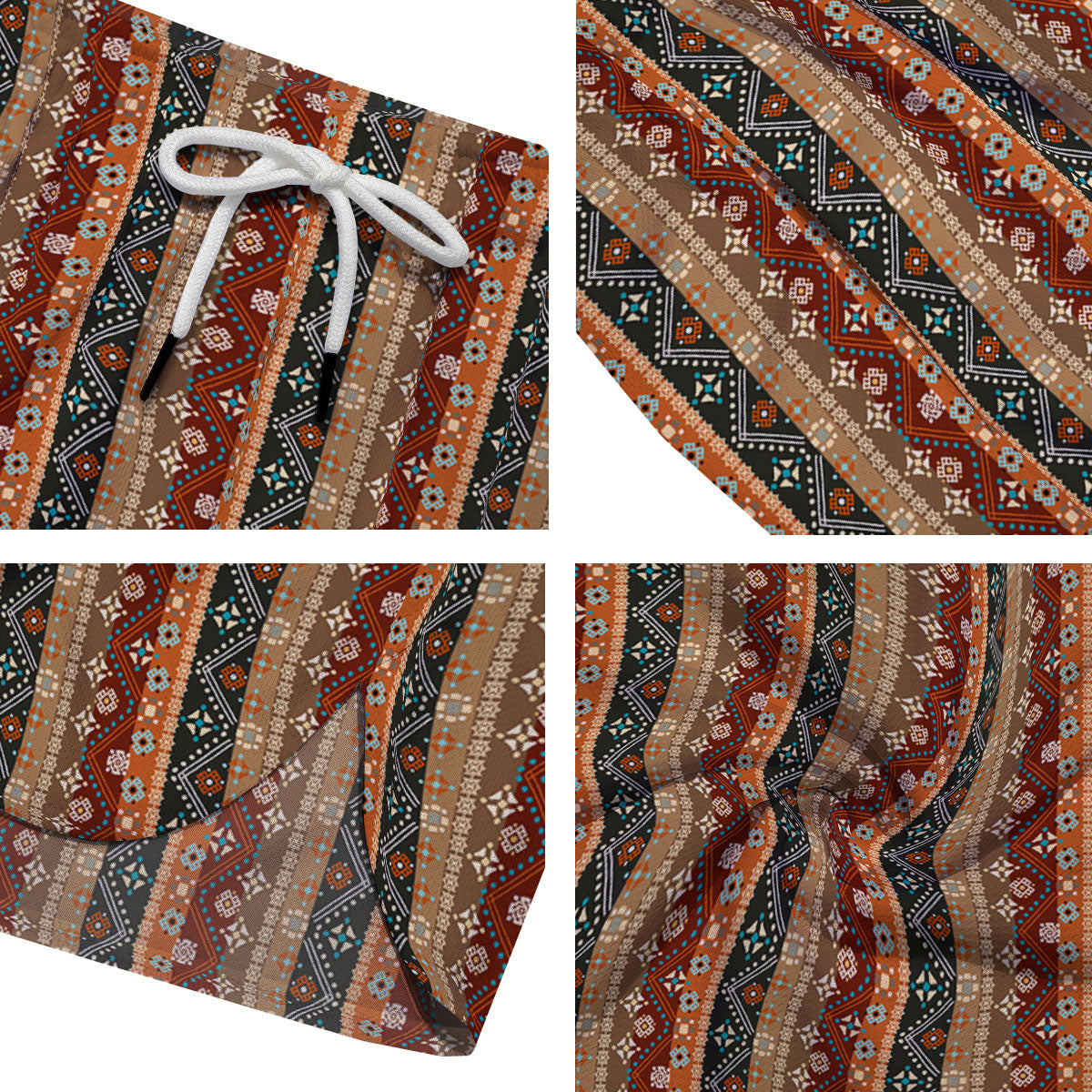 Tribal Ethnic Boho Print Pattern Men's Running Shorts-grizzshop