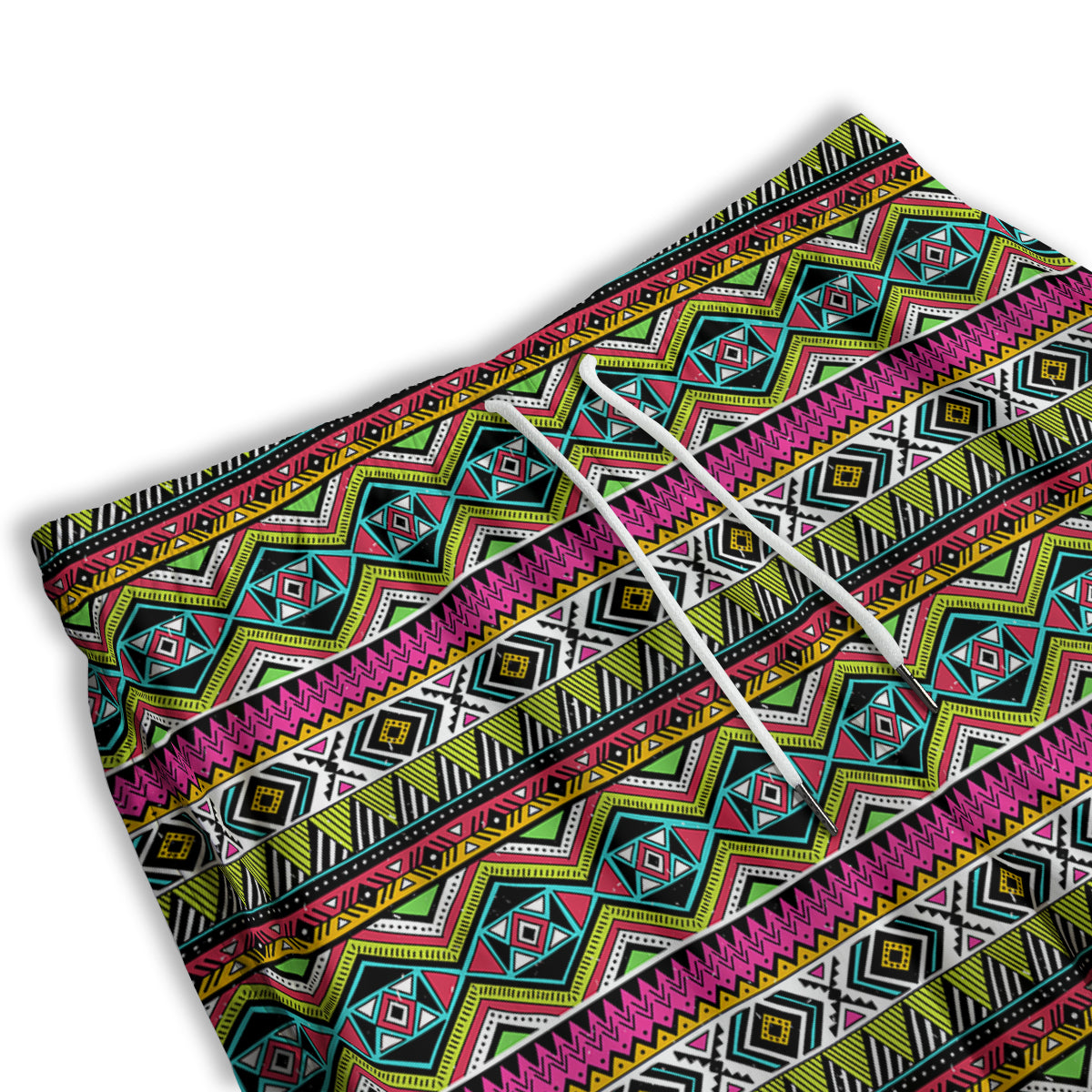 Tribal Geometric Colorful Print Pattern Men's Athletic Shorts