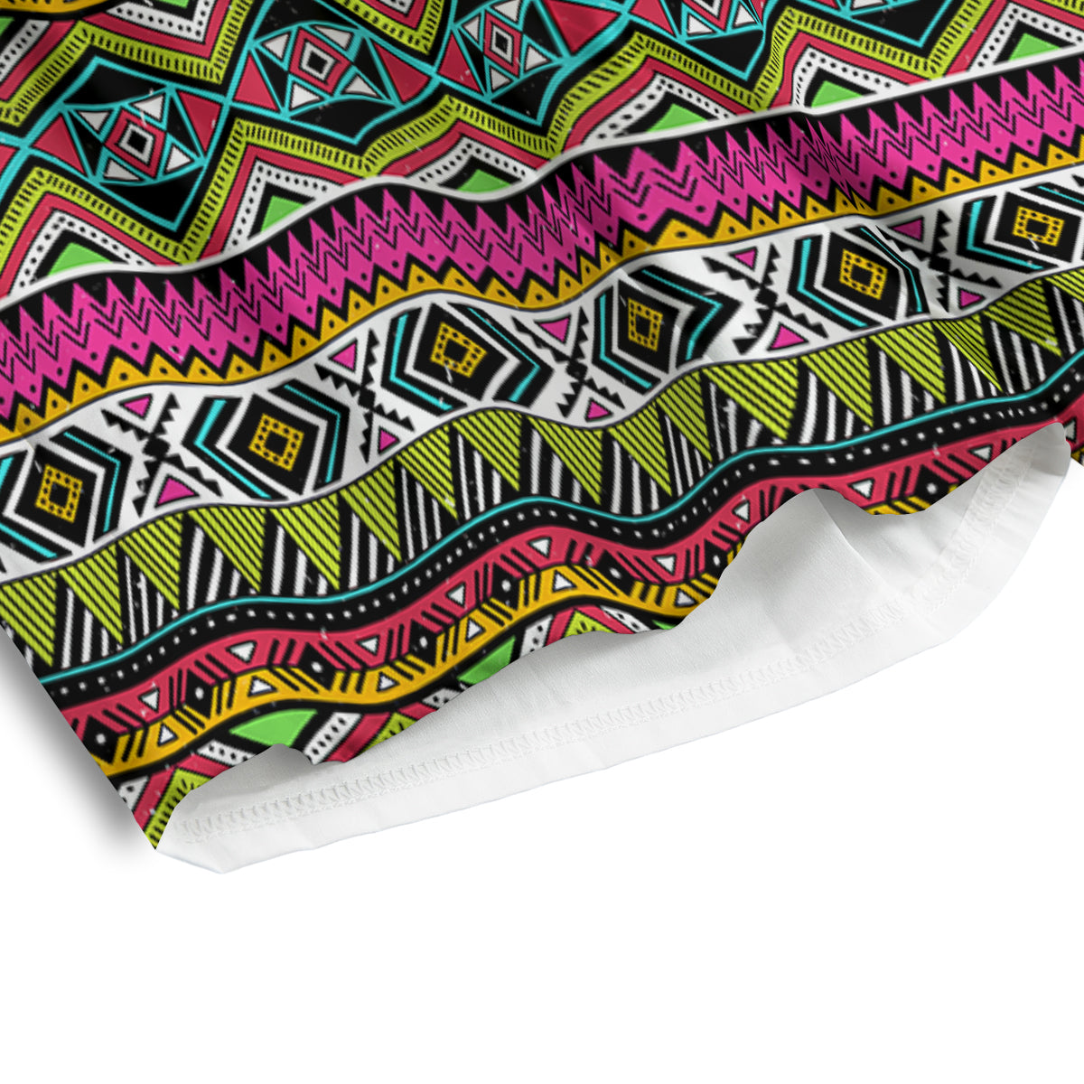 Tribal Geometric Colorful Print Pattern Men's Athletic Shorts