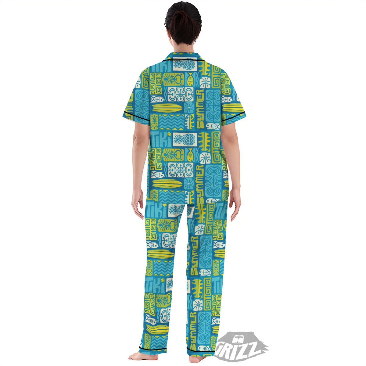 Tribal Hawaii Polynesian Print Women's Pajamas Set-grizzshop