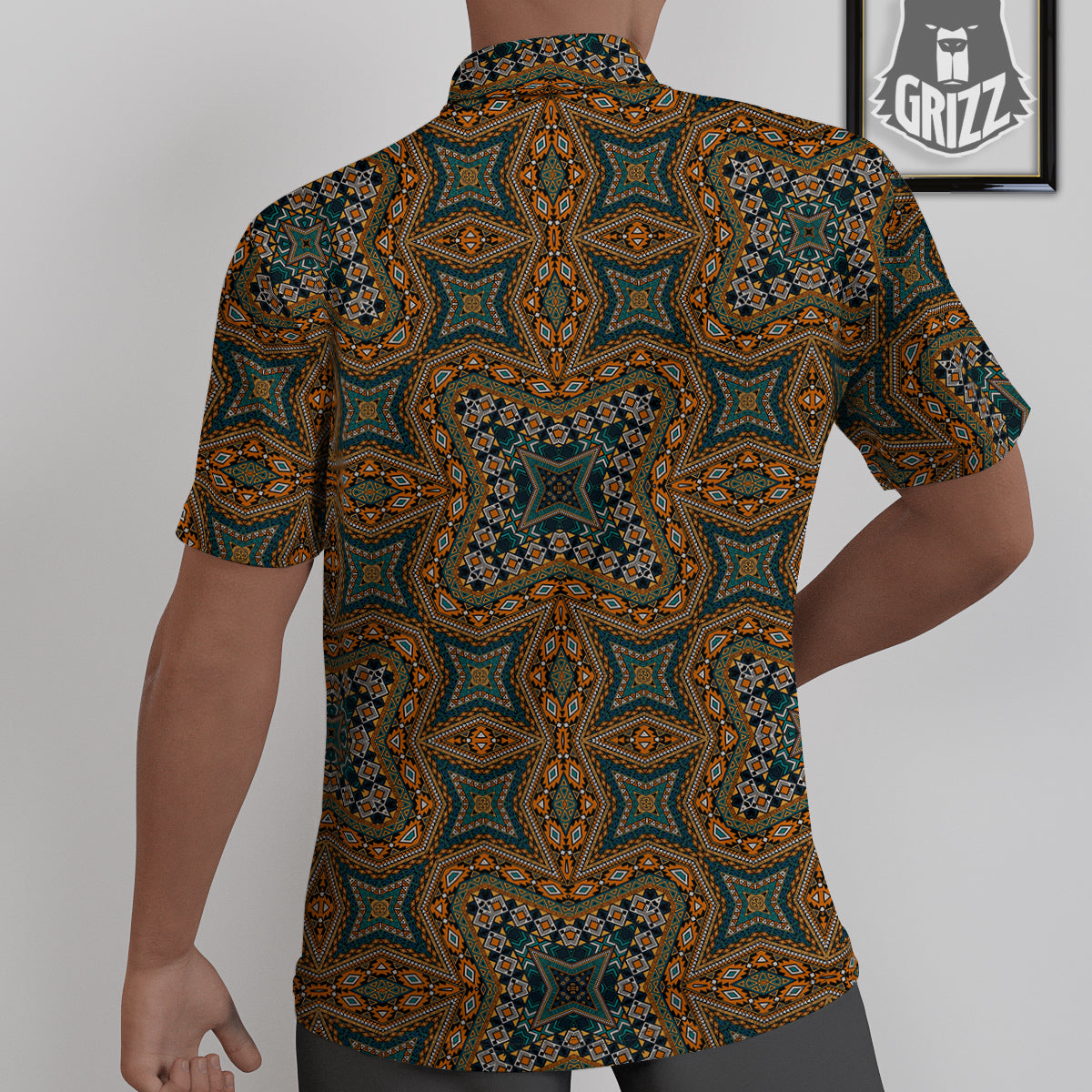 Tribal Indian Vintage Print Pattern Untucked Shirts-grizzshop