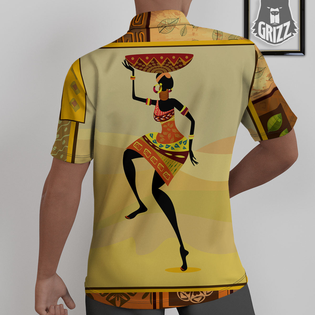 Tribal Inspired African Ethnic Print Untucked Shirts-grizzshop