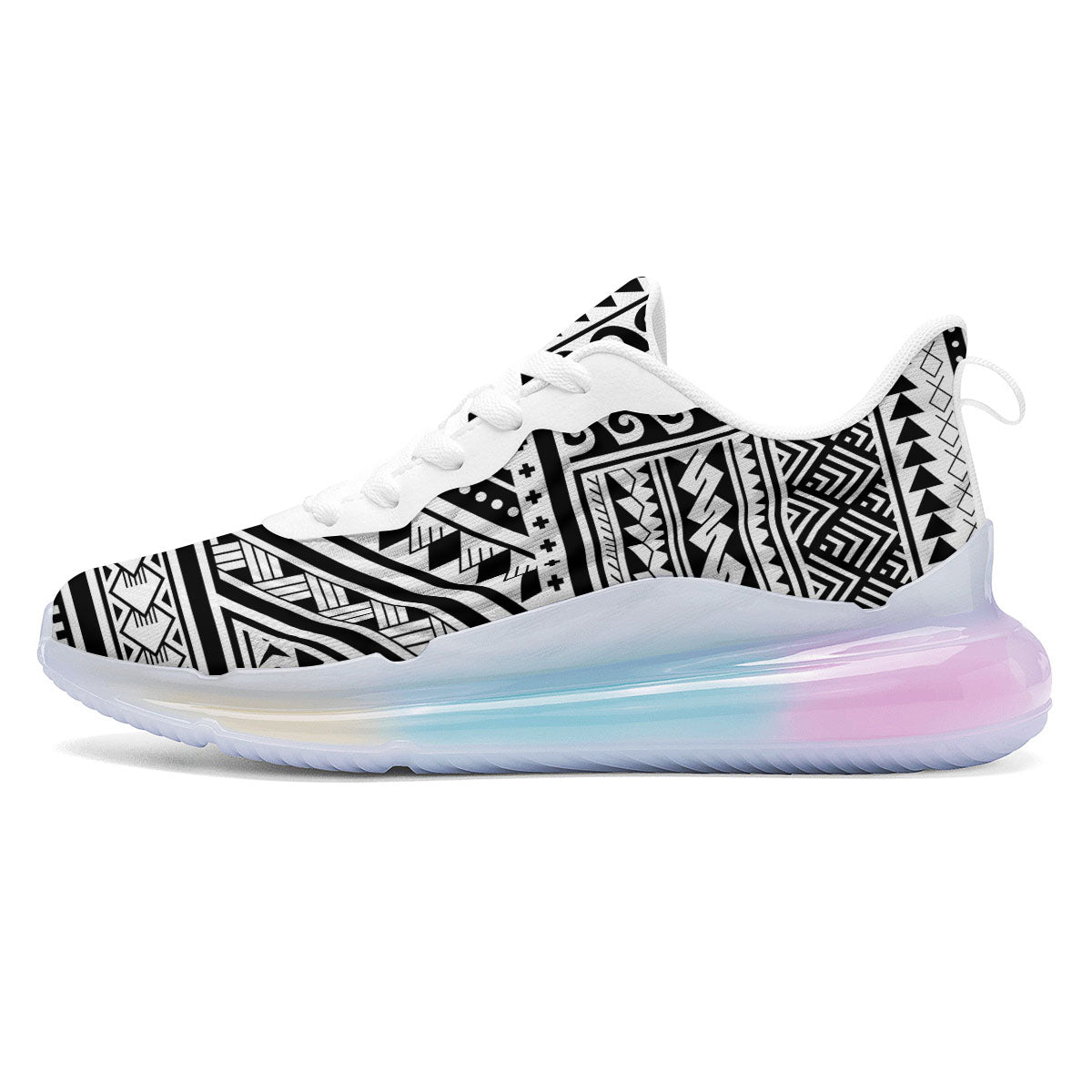 Tribal Maori Polynesian Tattoo Print Running Sneakers-grizzshop