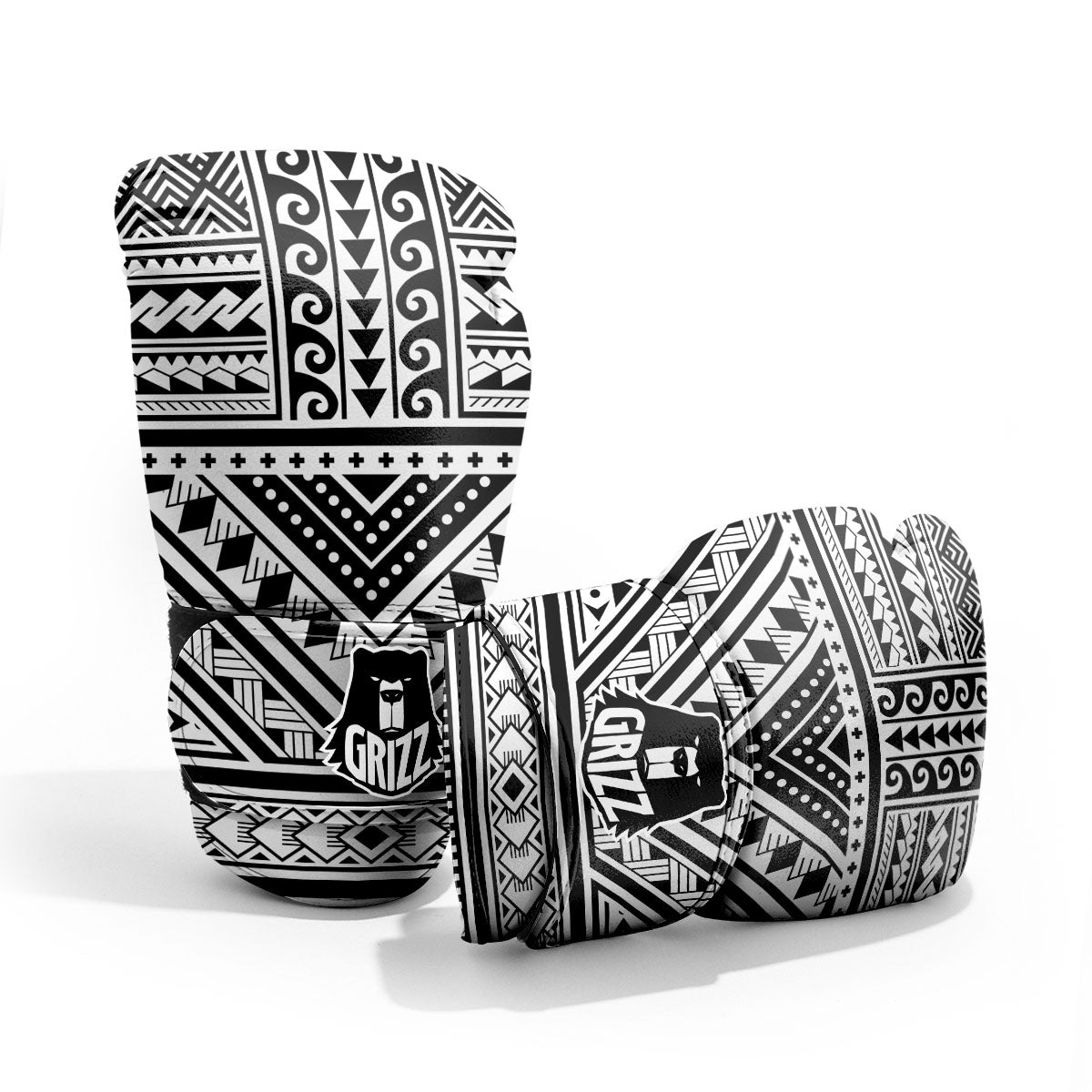 Tribal Maori Polynesian Tattoo Print Pro Boxing Glove
