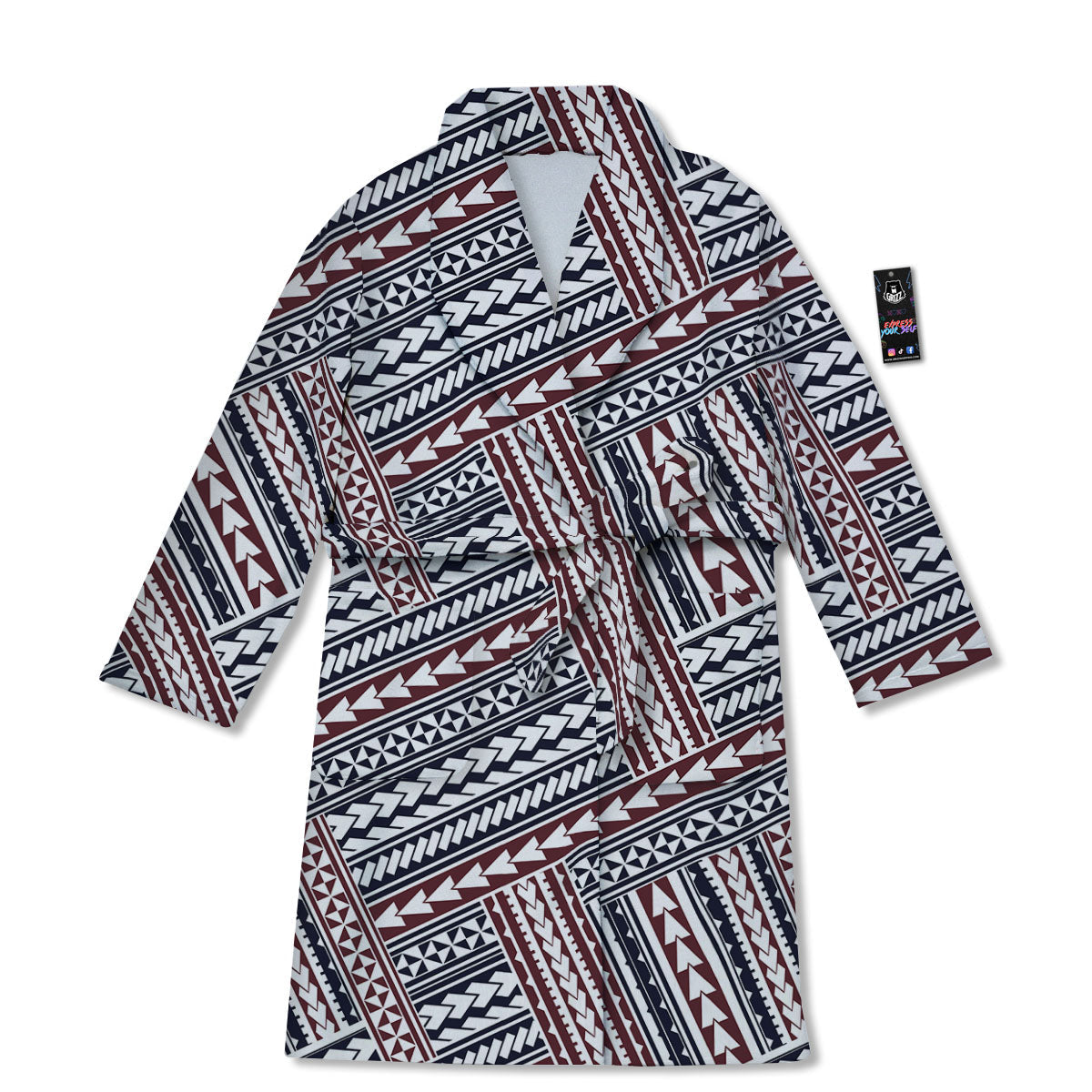 Tribal Maori Print Bathrobe-grizzshop