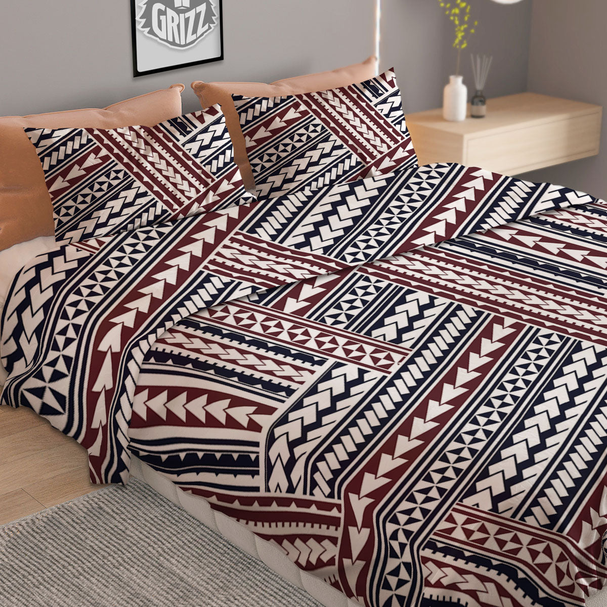 Tribal Maori Print Duvet Cover Bedding Set