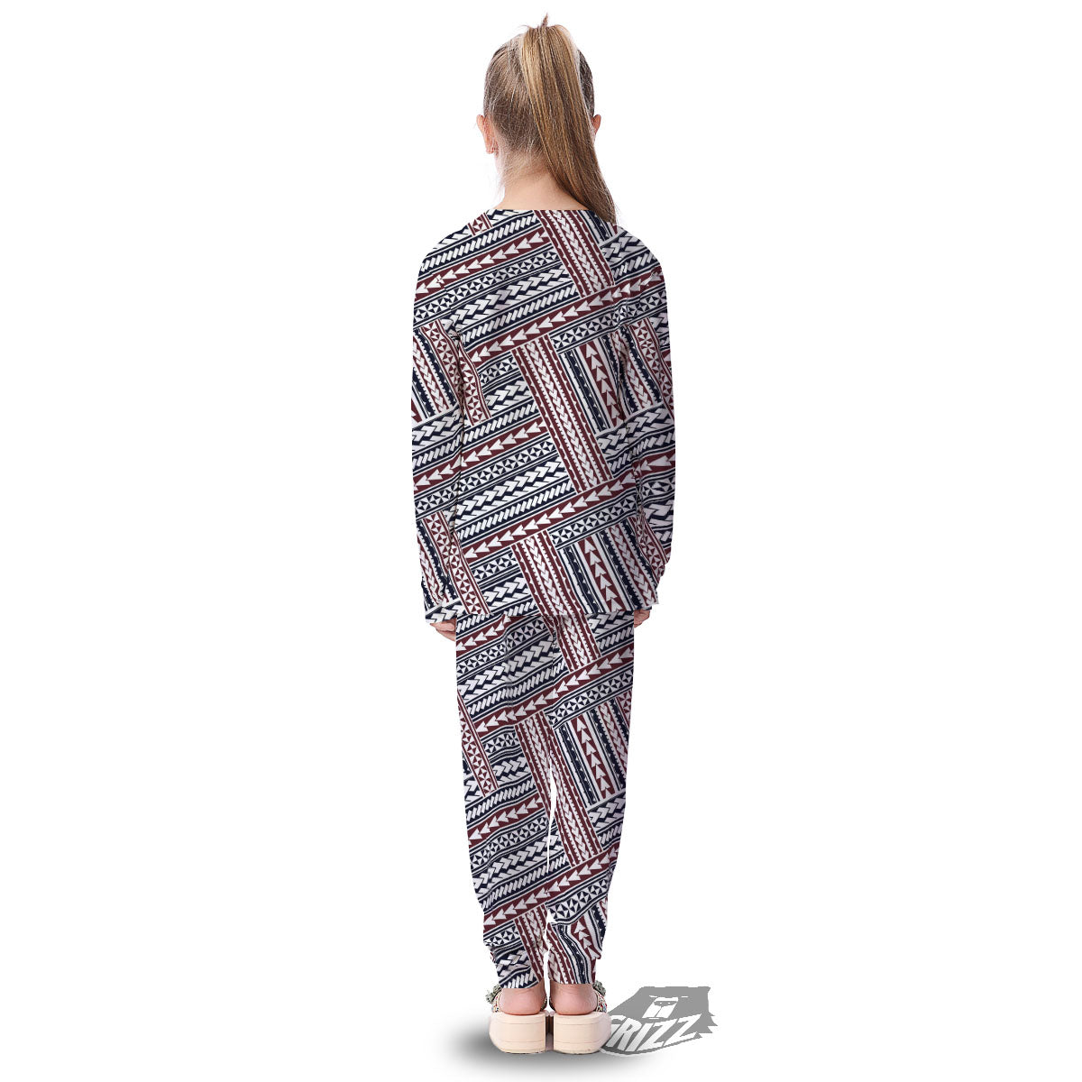 Tribal Maori Print Kid's Pajamas-grizzshop