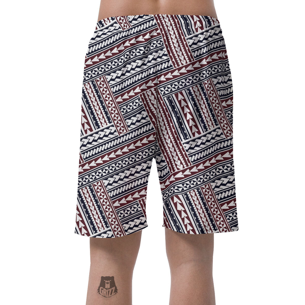 Tribal Maori Print Men's Shorts-grizzshop